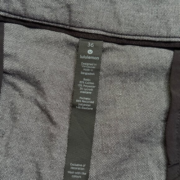 Lululemon Men's Commission Short *Qwick Oxford 9" - Grey - Picture 6 of 9